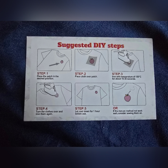 Embroidered Iron on Sunset Cocktail Patch with Lips NWOT unbranded - Picture 9 of 9